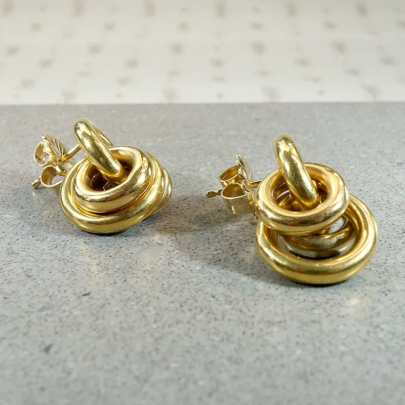 Buttery 18k Gold Rings Post Earrings