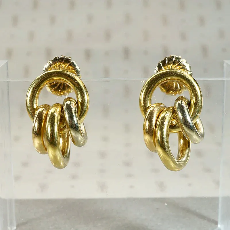 Buttery 18k Gold Rings Post Earrings