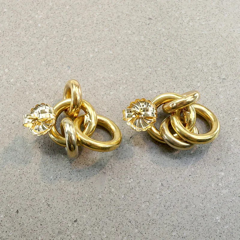 Buttery 18k Gold Rings Post Earrings
