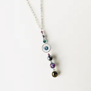 Charm Long Necklace featuring Sapphire Brandy
