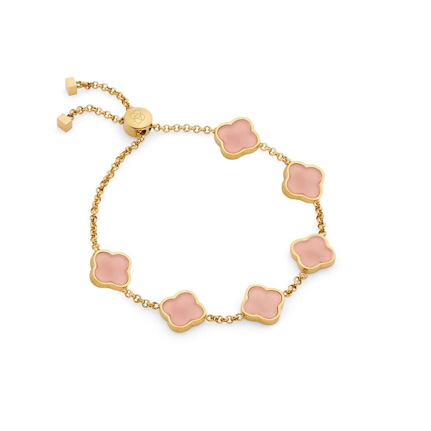 Clover Custom Name Bracelet (Gold)