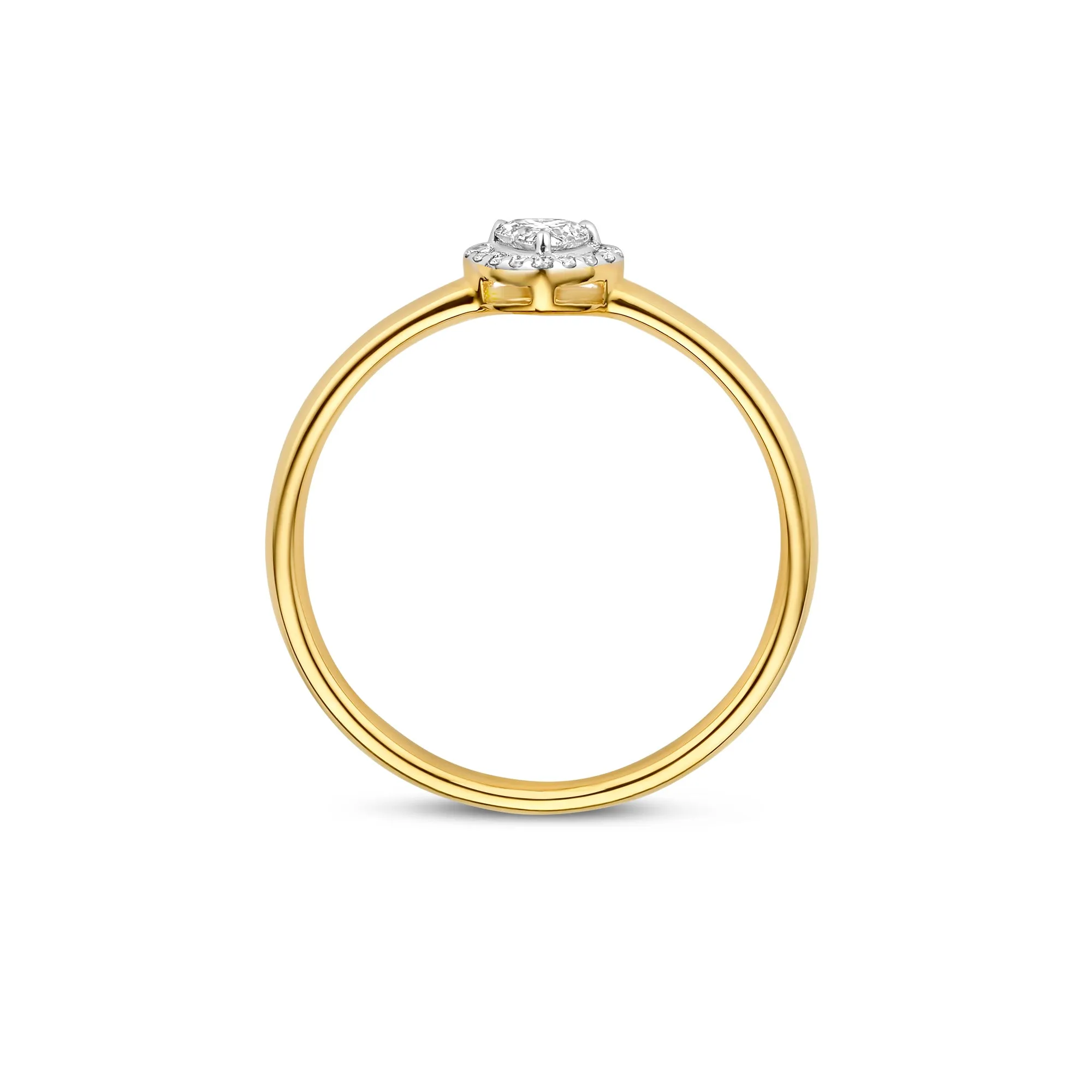 De la Paix Amore  14 karat gold ring with diamond 0.11 carat