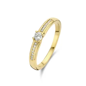 De la Paix Madeline 14 karat gold ring with diamond 0.20 carat