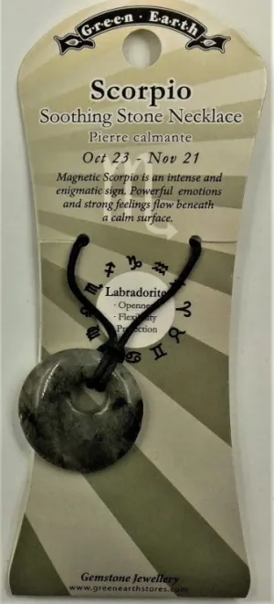 Donut Pendant - Zodiac Scorpio Labradorite (Set Of 3)