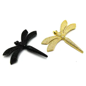 Dragonfly Shaped Cubic Zirconia Focal Pendant for Jewelry Making