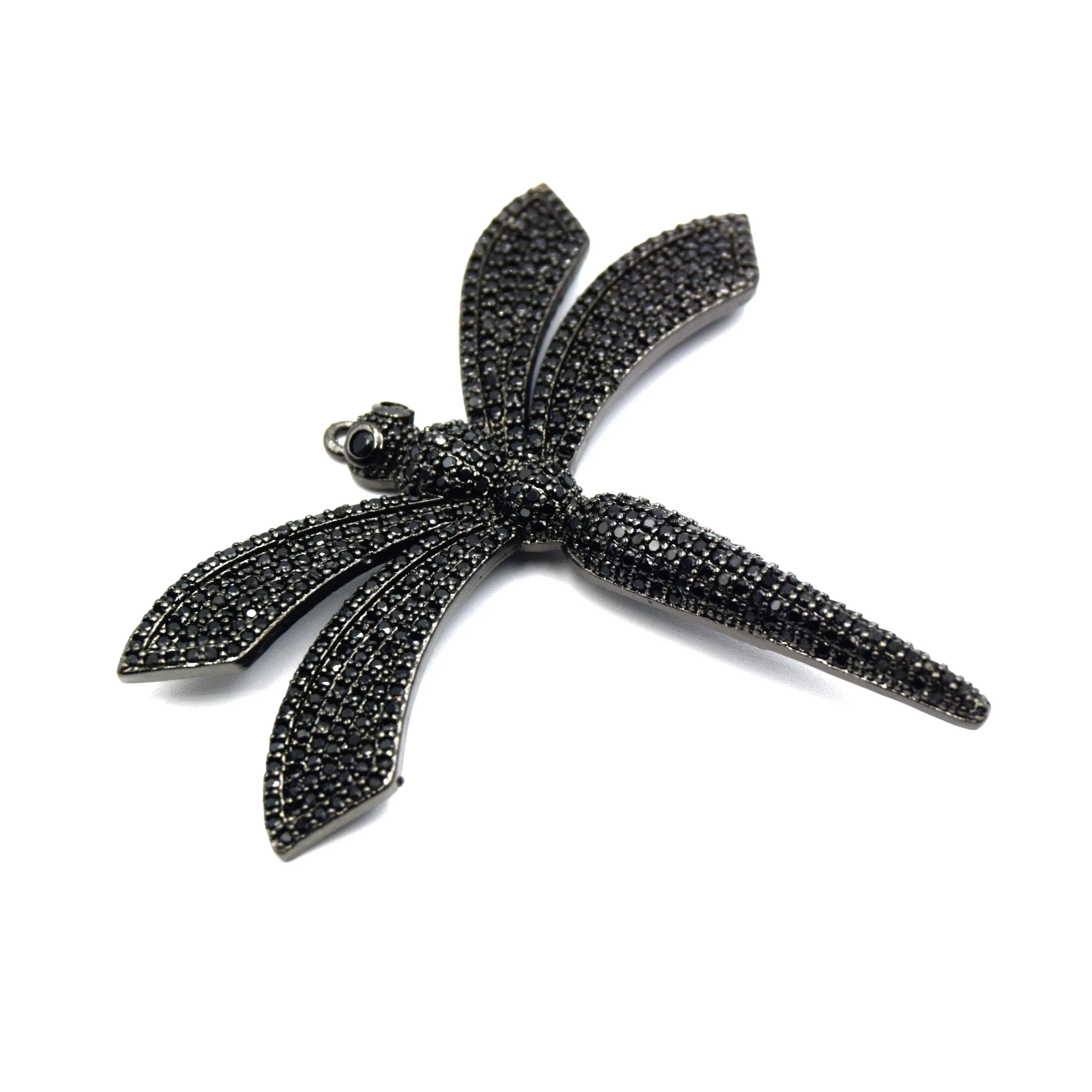Dragonfly Shaped Cubic Zirconia Focal Pendant for Jewelry Making