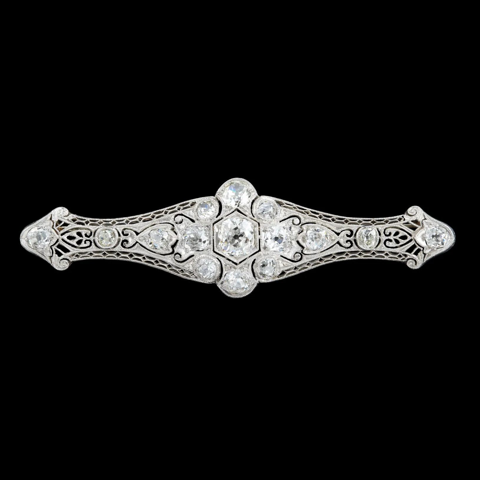 Edwardian Diamond Pin, circa 1901-1915