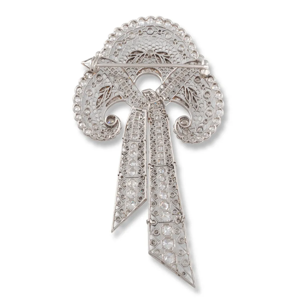 Elaborate Antique Diamond Brooch