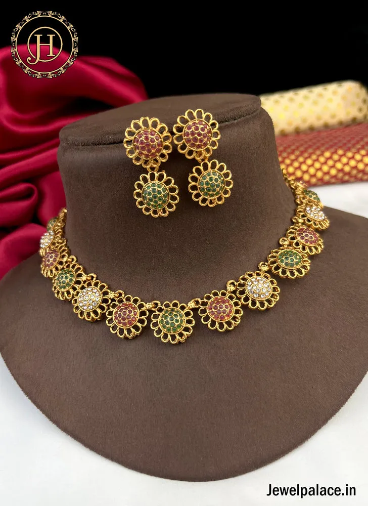 Elegant Gold Plated Designer Necklace JH1940