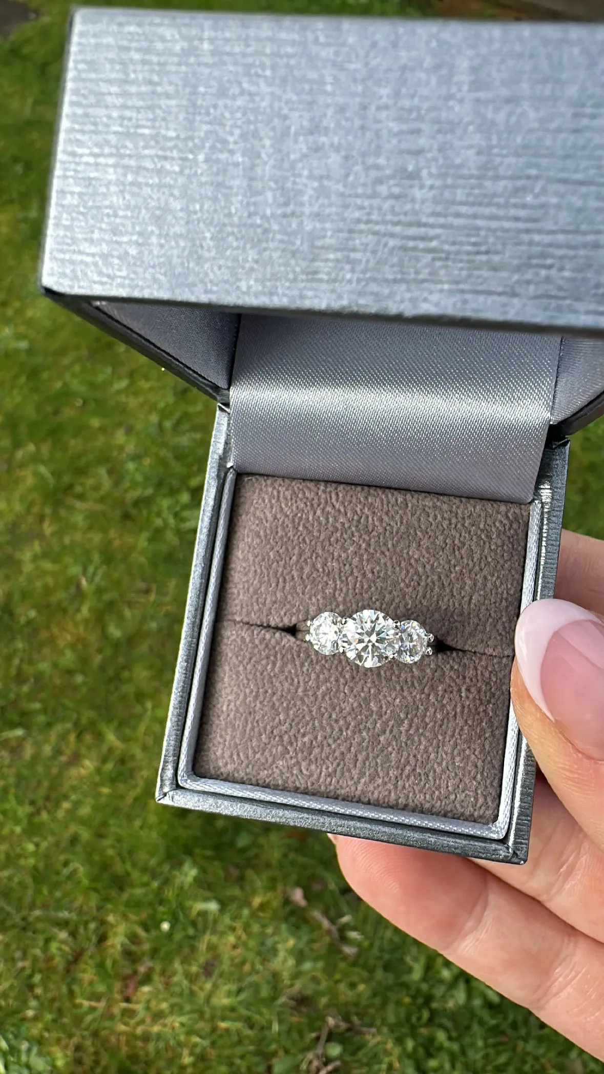 Emily Moissanite Ring - Silver