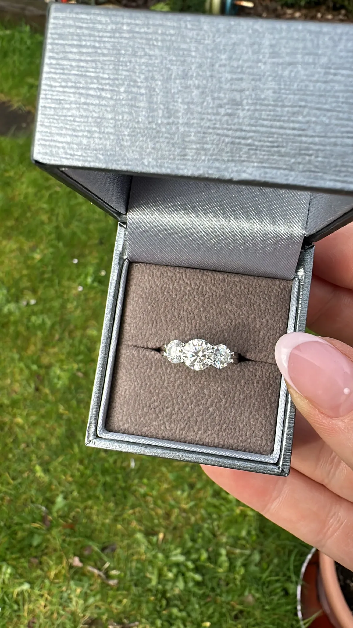 Emily Moissanite Ring - Silver