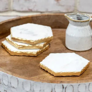 Foil Edge Marble Coaster