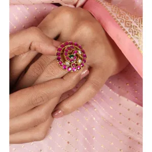 Glitzy Kundan Ring