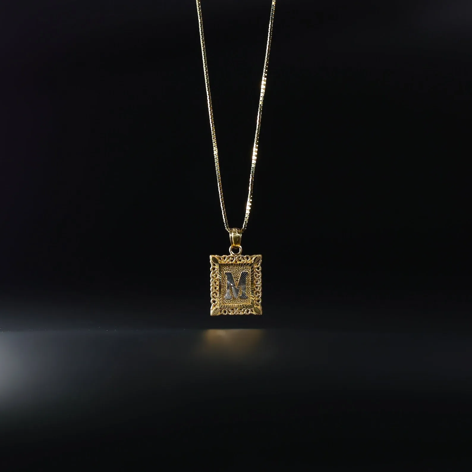 Gold Letter M Pendants | A-Z Gold Pendants