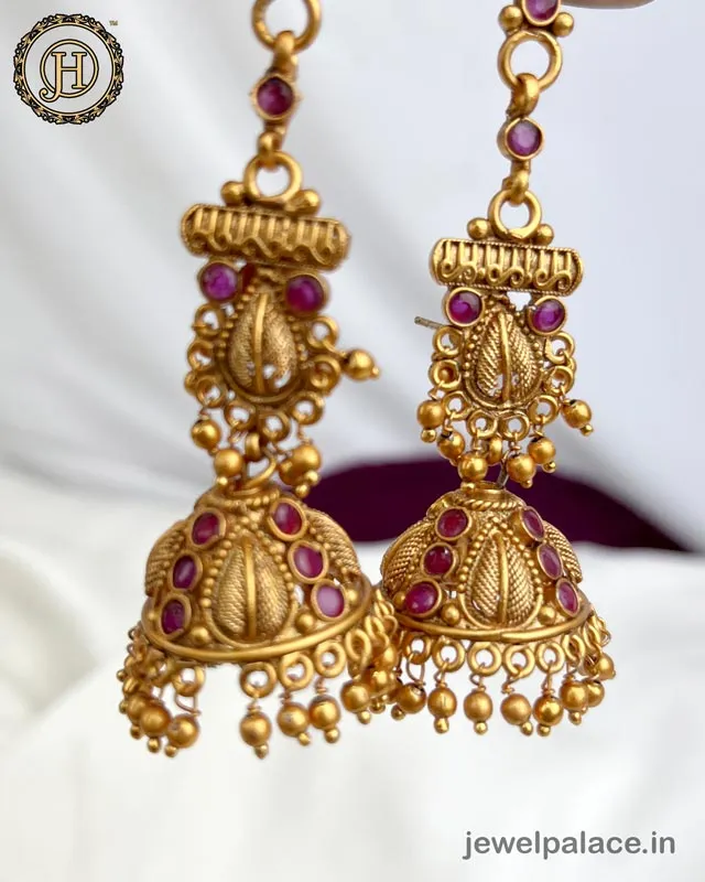 Gold Plated Brass With AD Stone Designer Necklace Set JH3615