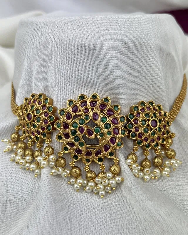 Gold Plated Premium Quality Temple Necklace JH3621
