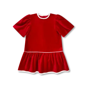 Harper Dress - Ruby Red Velvet