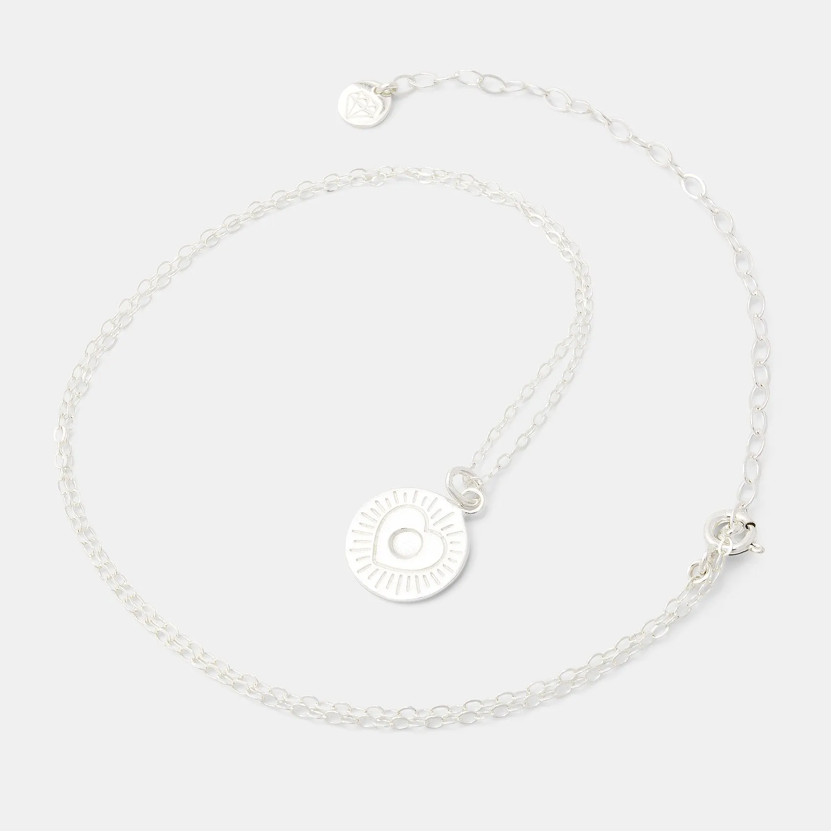 Heart Amulet Silver Pendant Necklace