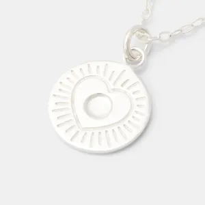 Heart Amulet Silver Pendant Necklace