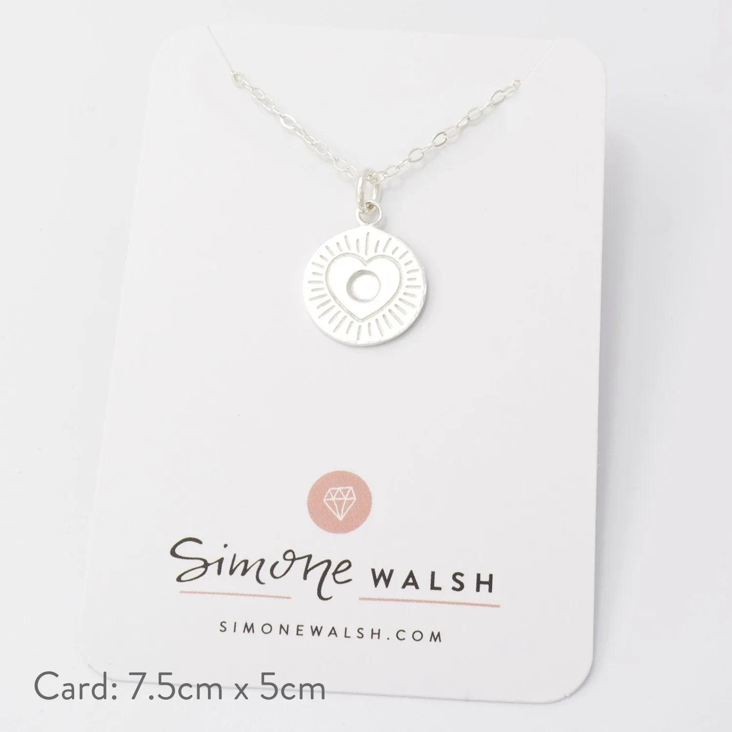 Heart Amulet Silver Pendant Necklace
