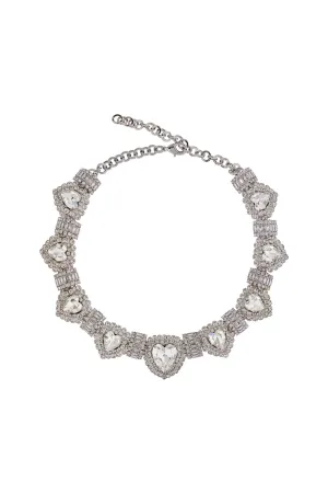 heart necklace in hypoallergenic silver crystal FABA3246 J0004 CRY-SILVER