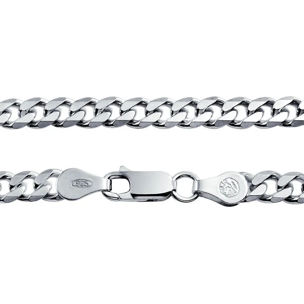 Heavy Solid 150 Gauge Sterling Silver Curb Cuban Chain Necklace for Men Nickel-Free