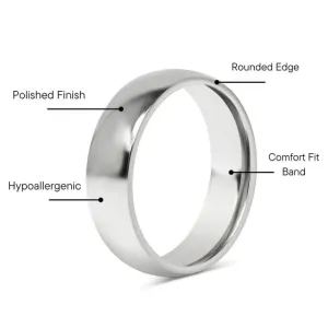 Highly Polished Rounded Stainless Steel Band