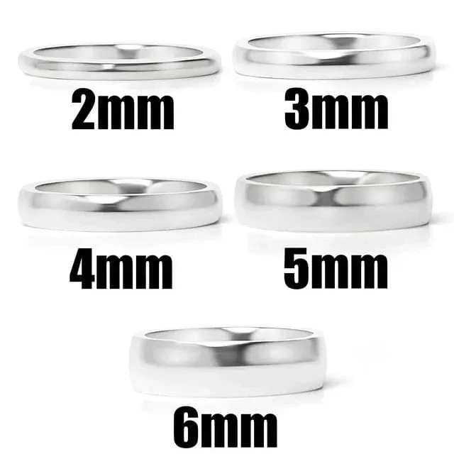 Highly Polished Rounded Stainless Steel Band