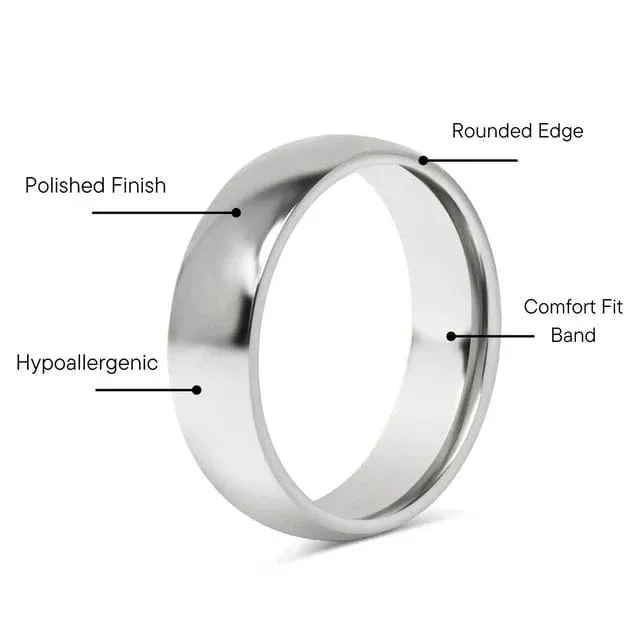 Highly Polished Rounded Stainless Steel Band