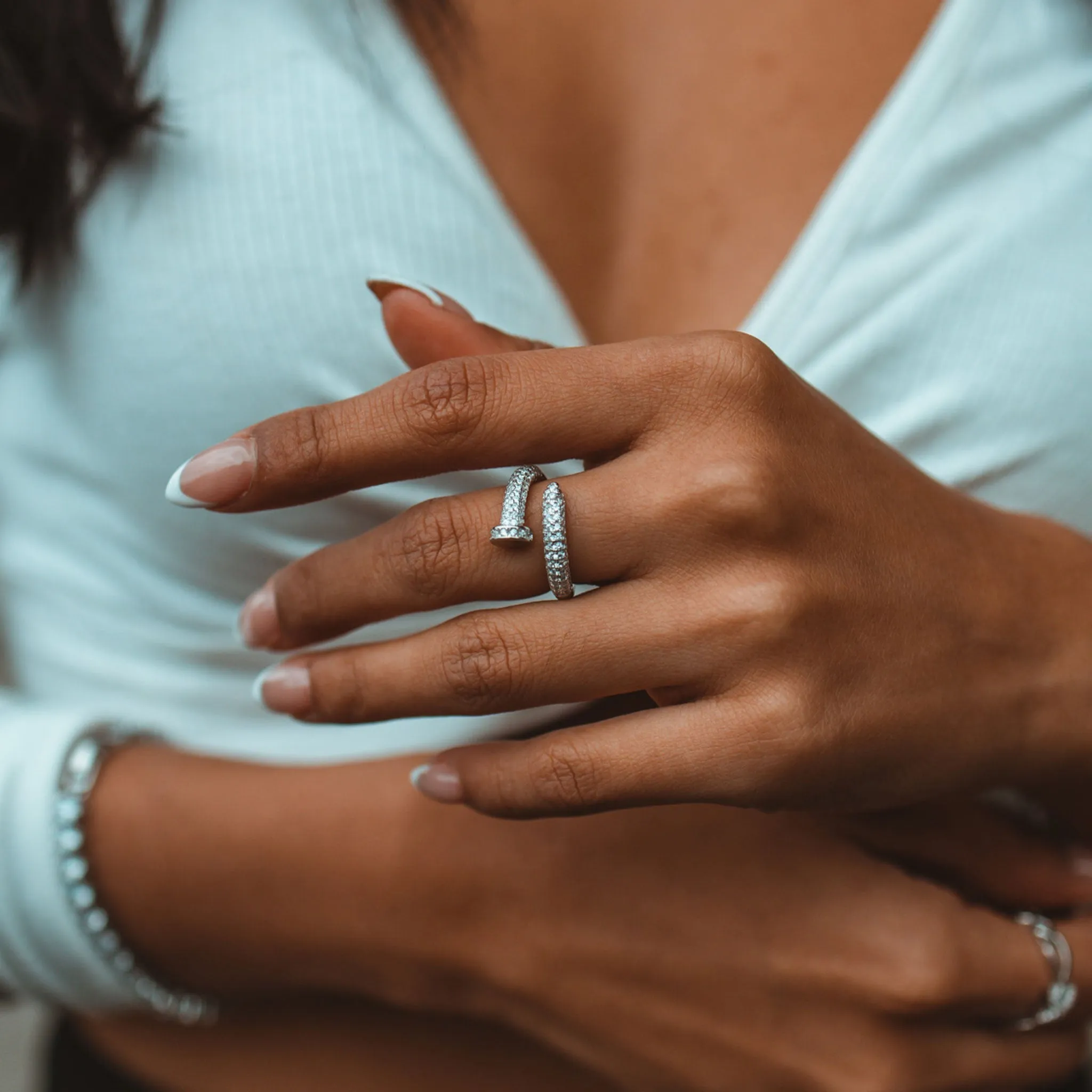 Iced Ring - 925 Silver
