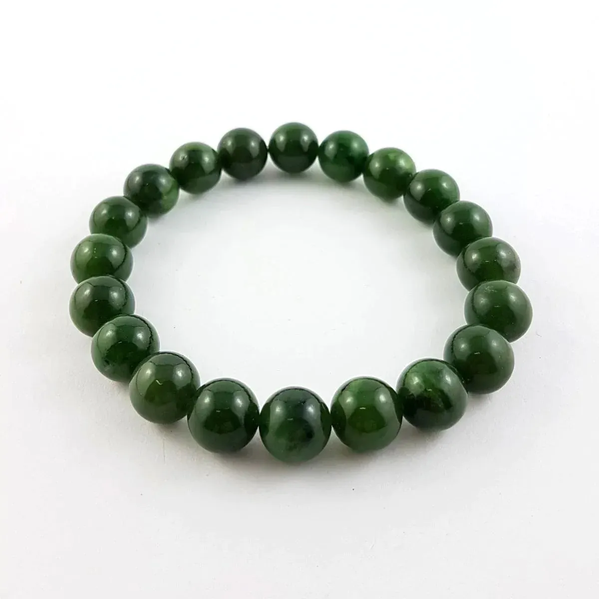 Jade 10mm Bead Bracelet