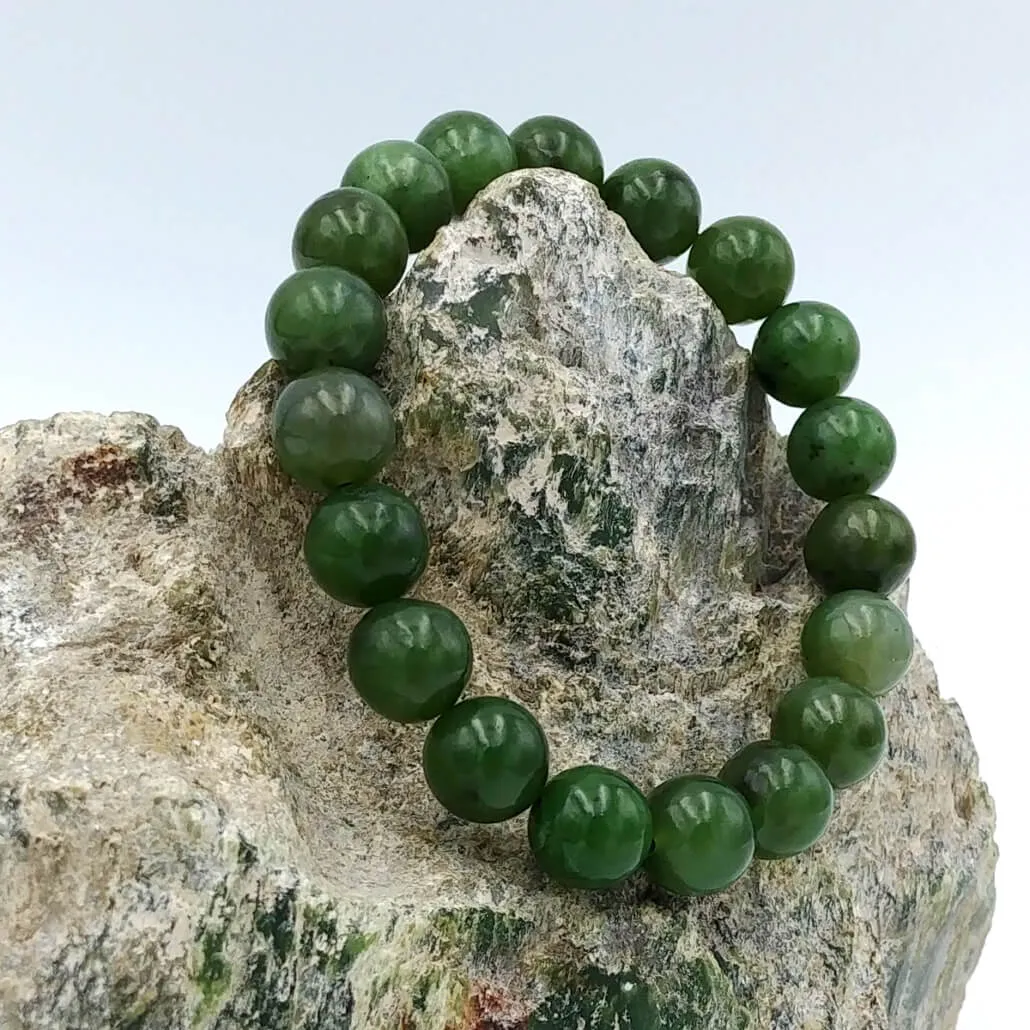 Jade 10mm Bead Bracelet