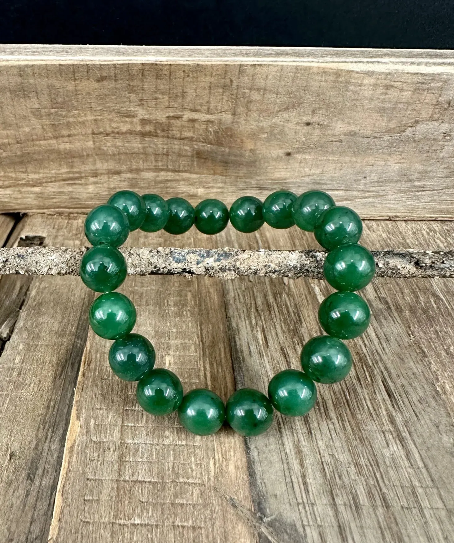 Jade 10mm Bead Bracelet