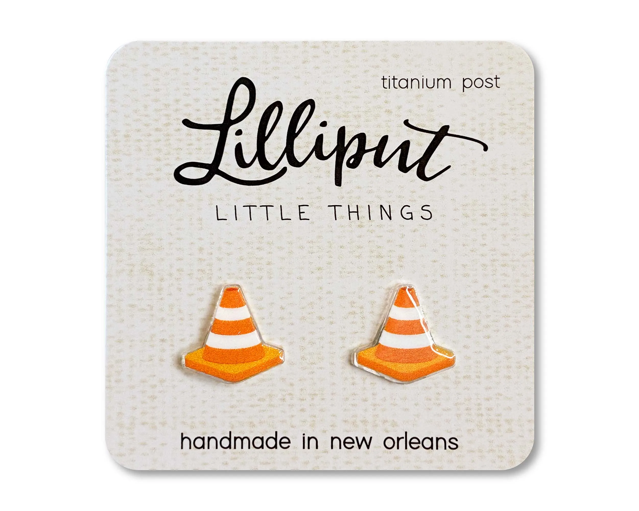 Lilliput Little Things - Traffic Cone Earrings