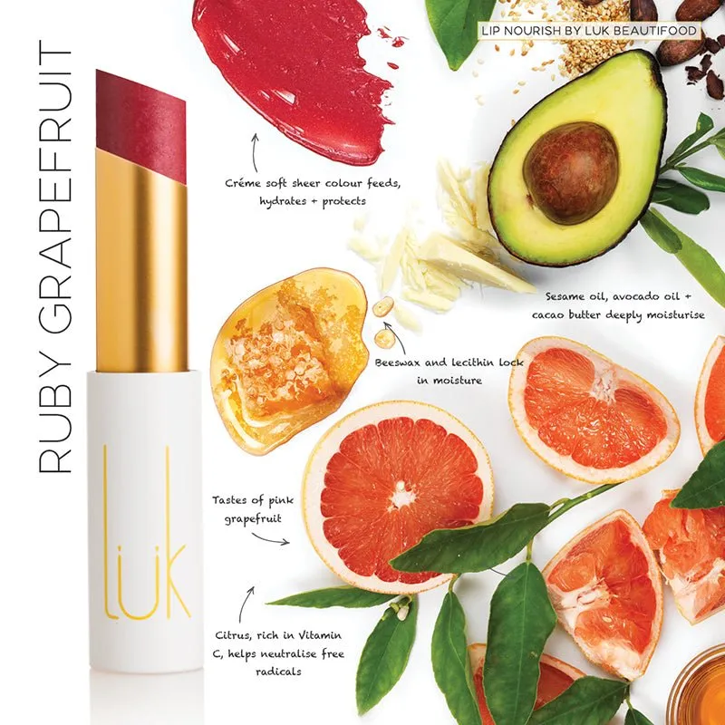 Lip Nourish in Ruby Grapefruit