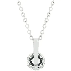 LOVCIA Elegant Round Cubic Zirconia Solitaire Necklace