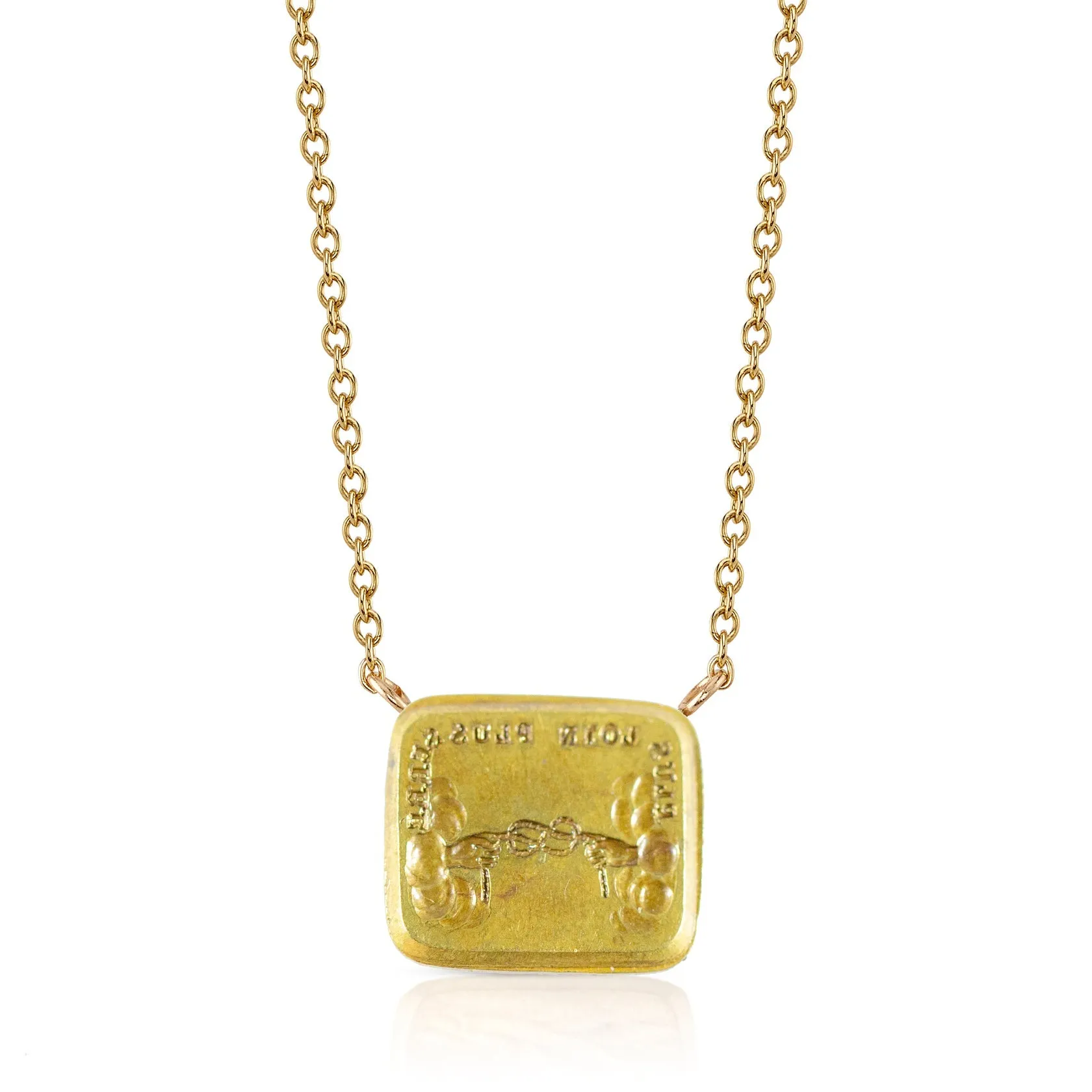 Love Knot / Peace and War Motto Necklace