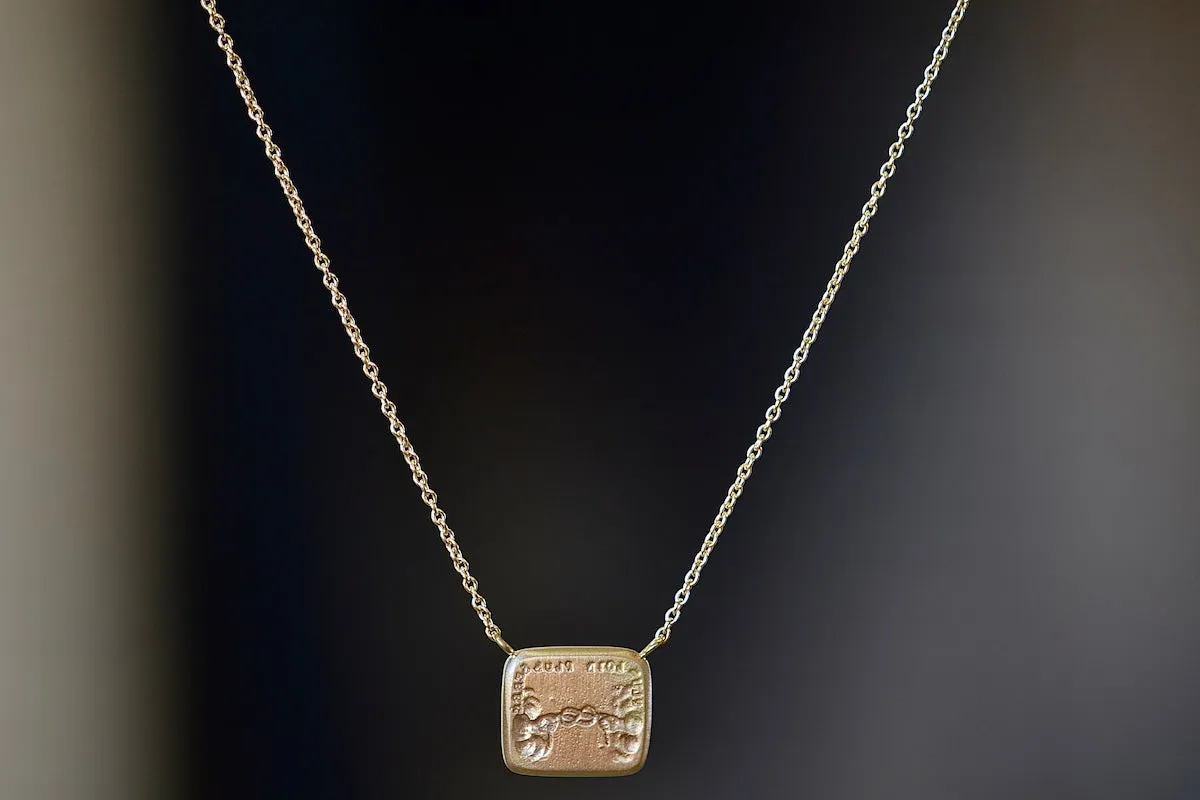 Love Knot / Peace and War Motto Necklace
