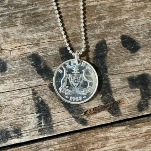 LUCKY SILVER COIN NECKLACE - SIXPENCE