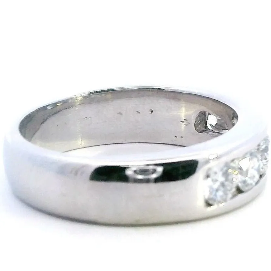 Luxurious White Gold Diamond Ring with Channel Set Brilliance