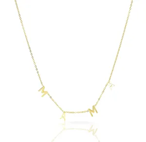 MAMA GOLD DAINTY LETTER NECKLACE