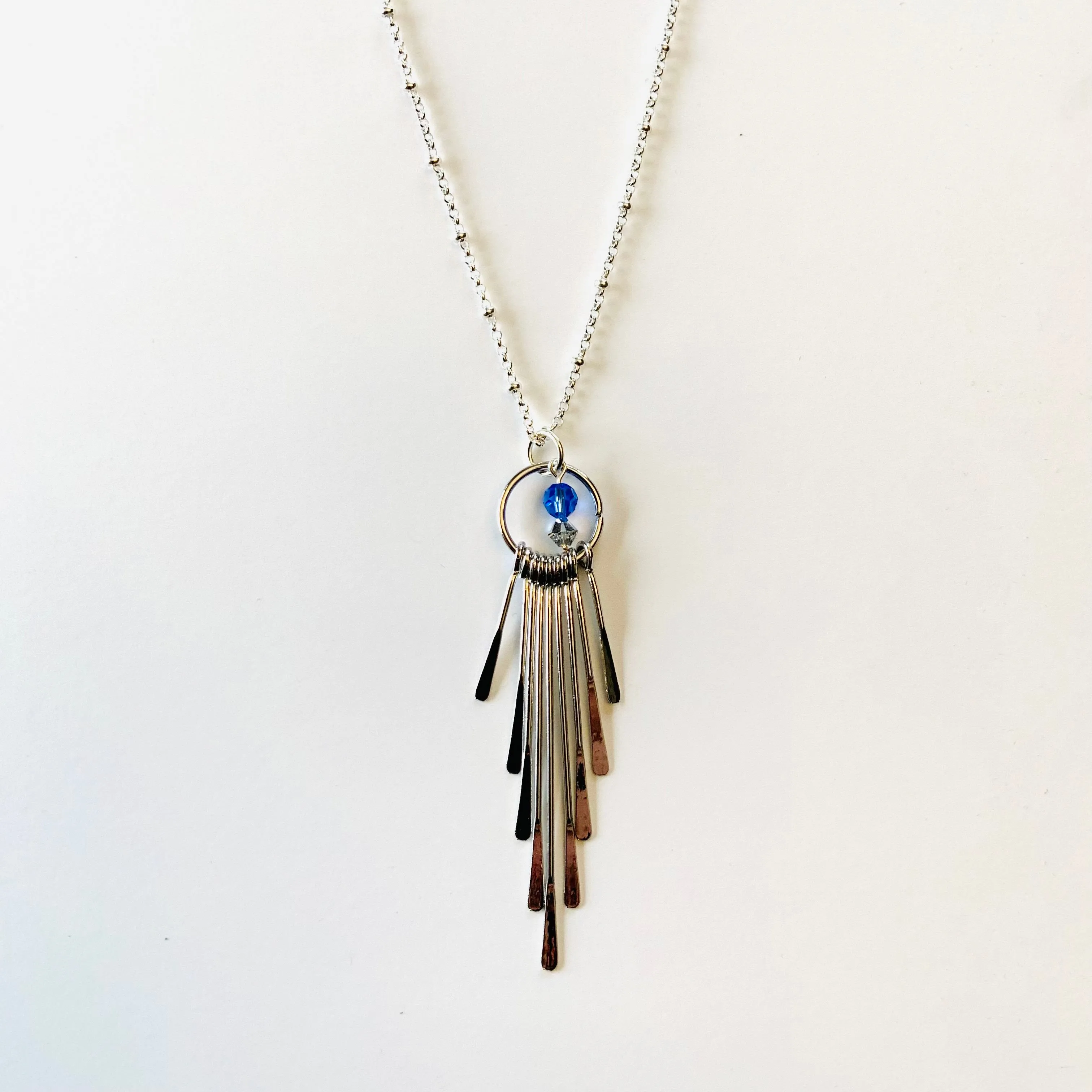 Metal Fringe Long Necklace