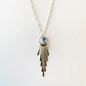 Metal Fringe Long Necklace