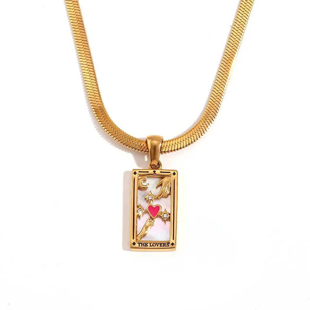 Moon Sun Lover Tarot Necklaces for Women - Set the Trend with This Celestial Statement Piece