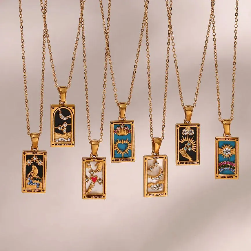 Moon Sun Lover Tarot Necklaces for Women - Set the Trend with This Celestial Statement Piece