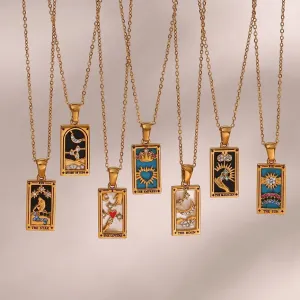 Moon Sun Lover Tarot Necklaces for Women - Set the Trend with This Celestial Statement Piece
