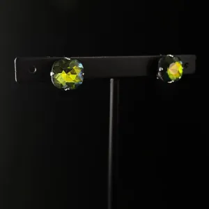 Multicolor Crystal Stud Earrings with Antique Finish and 4-Prong Setting, Vibrant Halcyon - Sorrelli