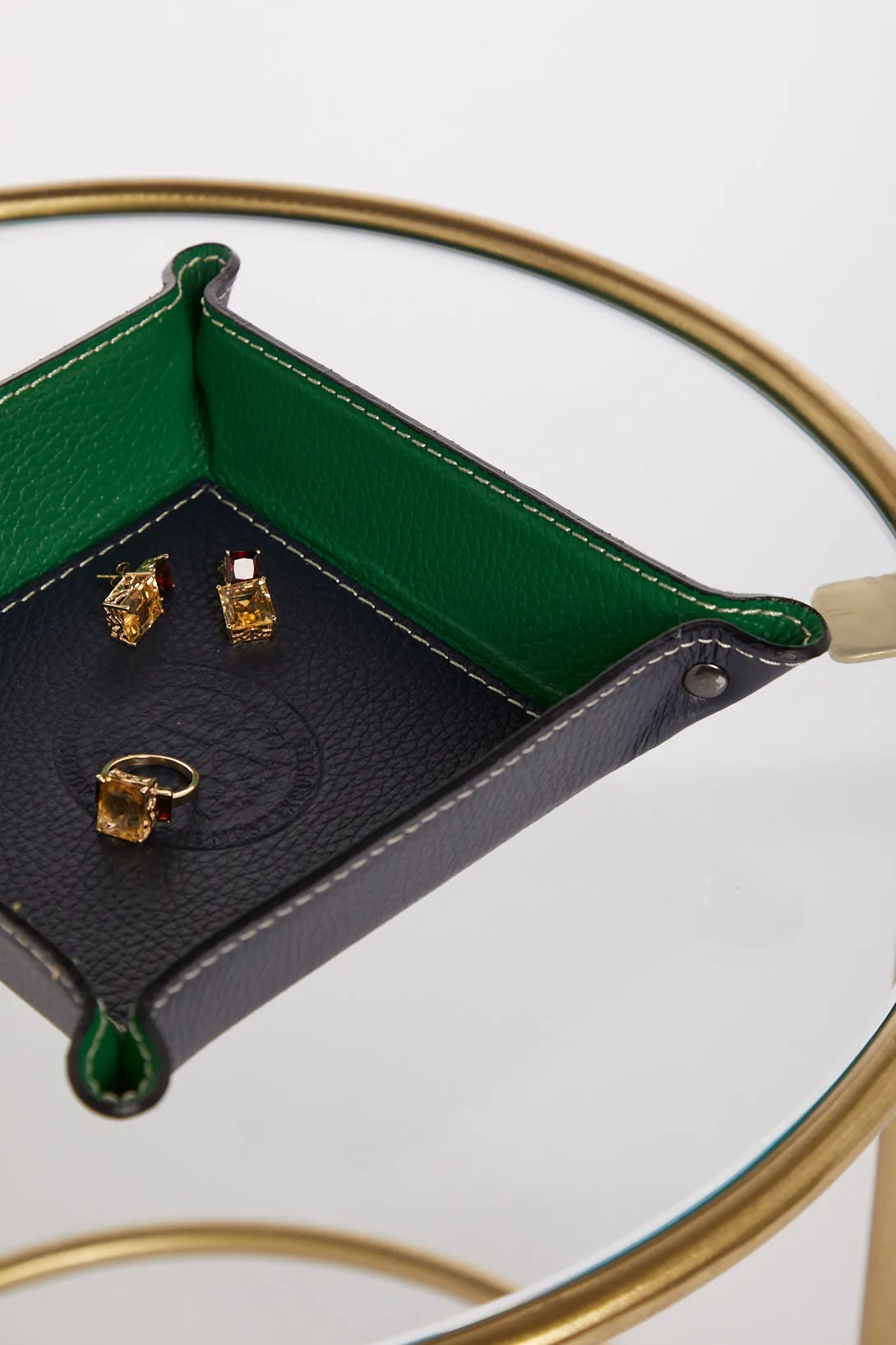 Navy & Green Jewellery Tray