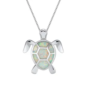 Ocean Turtle Opal Necklace