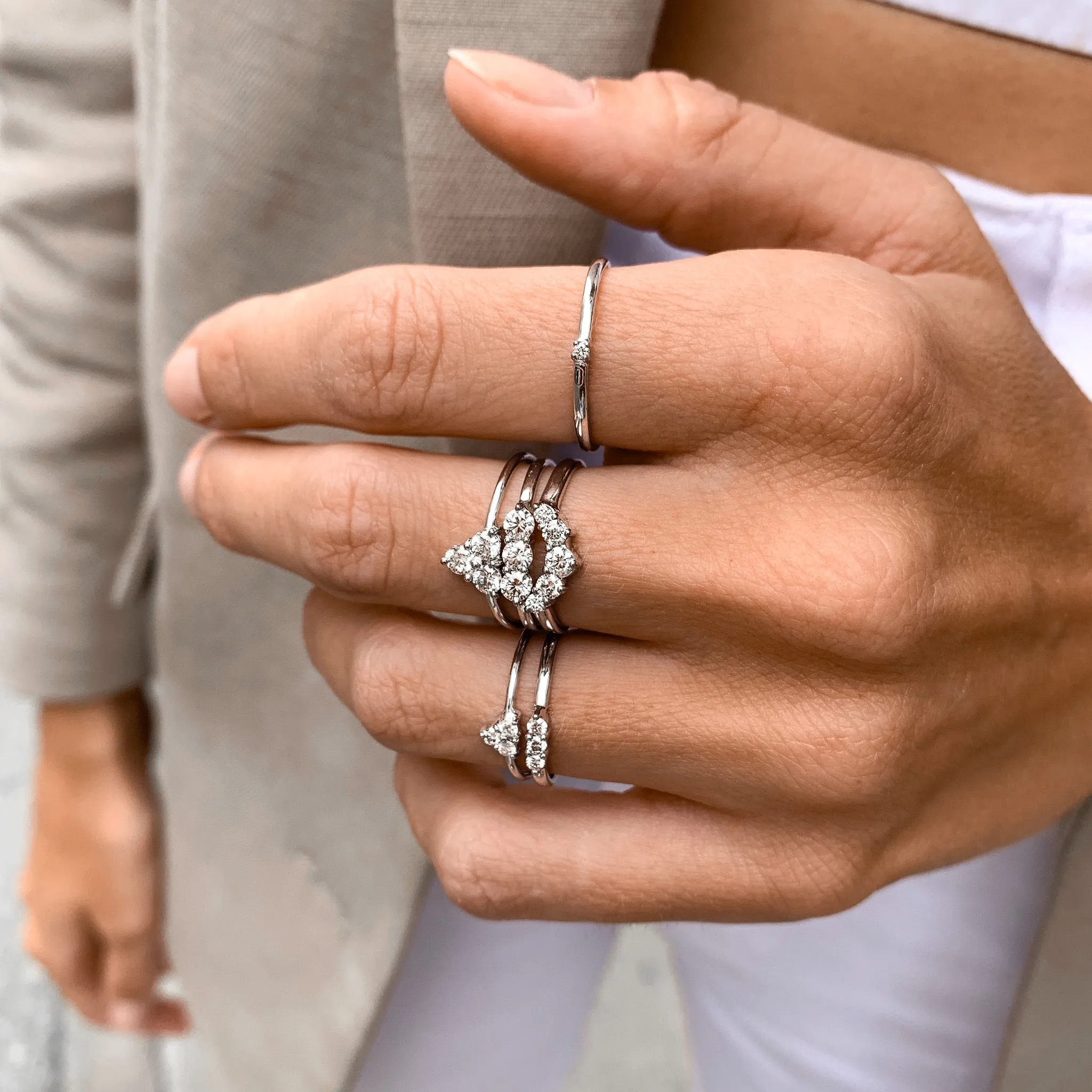 OLYMPIA, Artemis Ring, White Gold